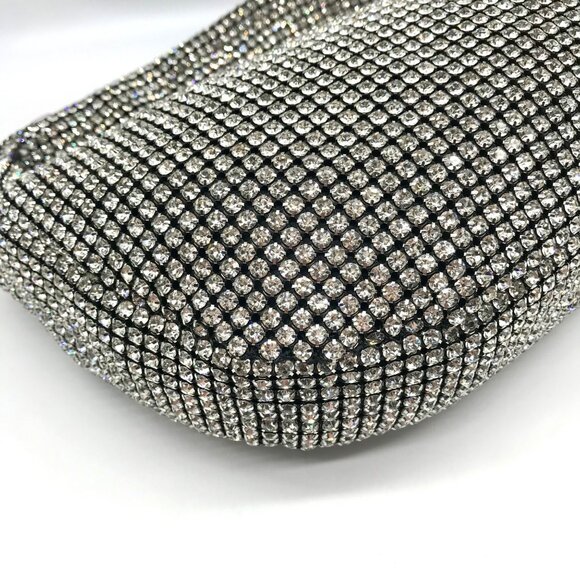 I.N.C. International Concepts Black Diamond Mesh Hobo Bag - Picture 9 of 11